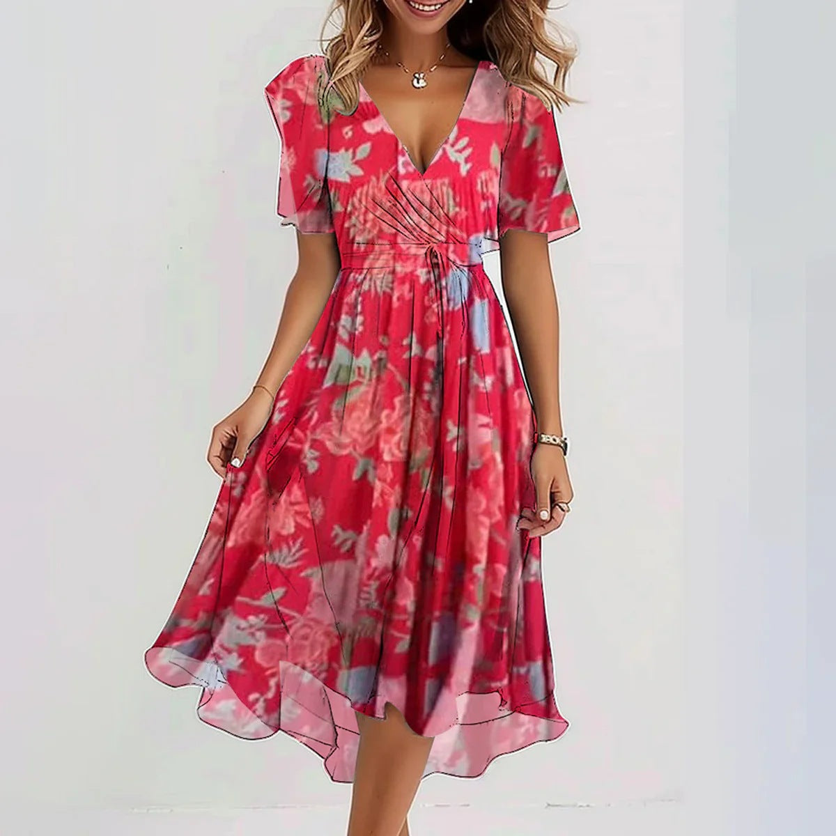 Chiffon Kleid