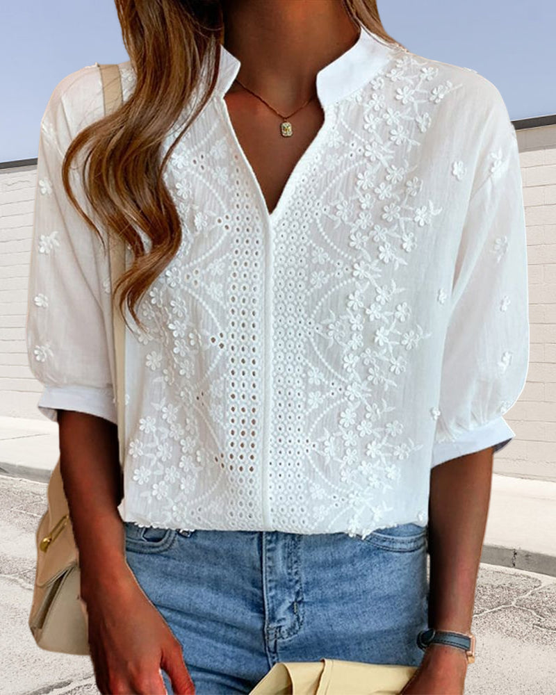 Damen Bluse Puffärmel