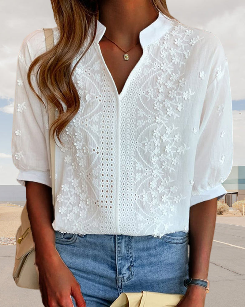 Damen Bluse Puffärmel