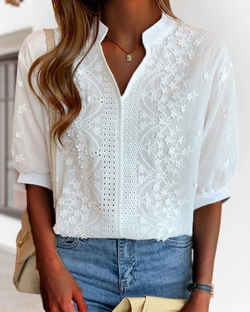 Damen Bluse Puffärmel