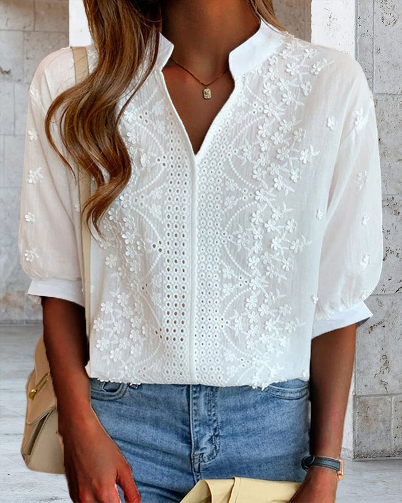 Damen Bluse Puffärmel