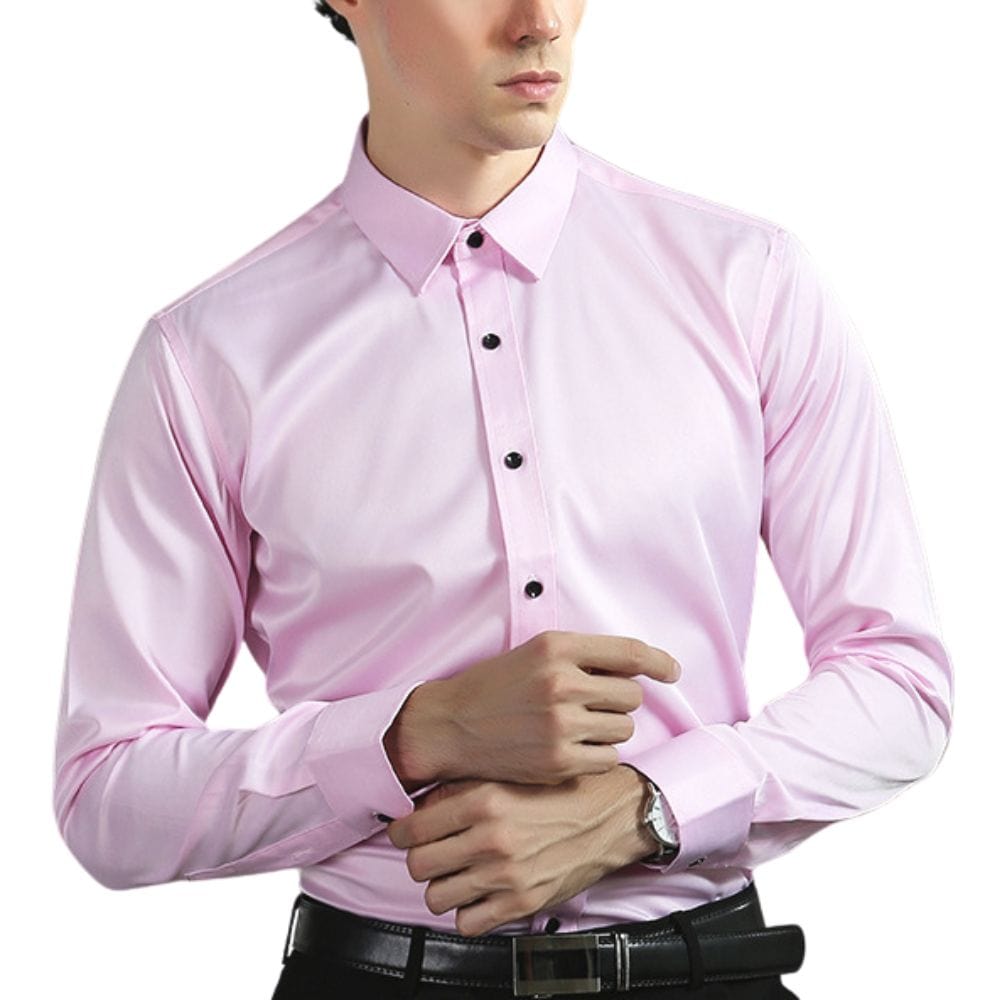 Kurt Schwarz Knitterfreies Slim-Fit Langarmhemd für Herren | Stretch und schnelltrocknend | Büro und Reisen - S-4XL