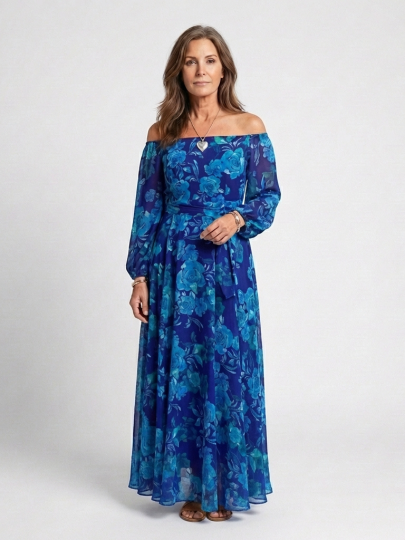 Alina Damen Maxikleid | Leichter Trueran-Stoff