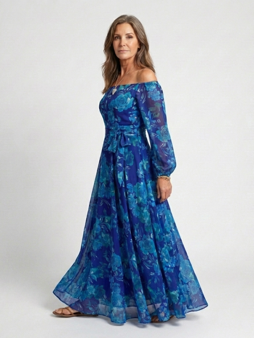 Alina Damen Maxikleid | Leichter Trueran-Stoff
