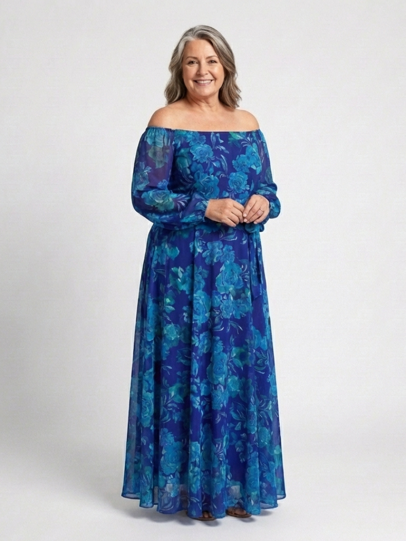 Alina Damen Maxikleid | Leichter Trueran-Stoff