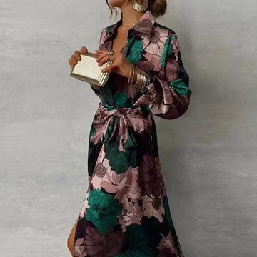 Ami Damen Maxikleid | Blumenmuster, Bequem