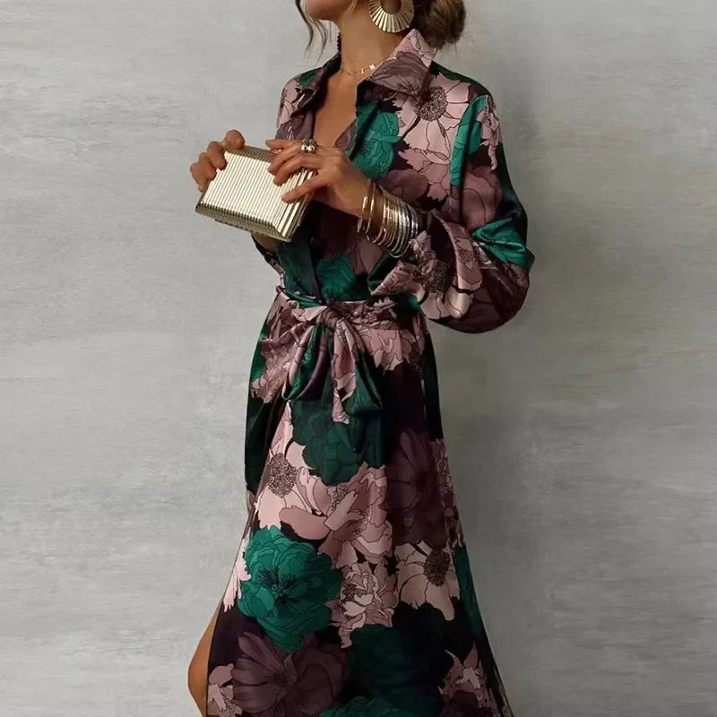Ami Damen Maxikleid | Blumenmuster, Bequem