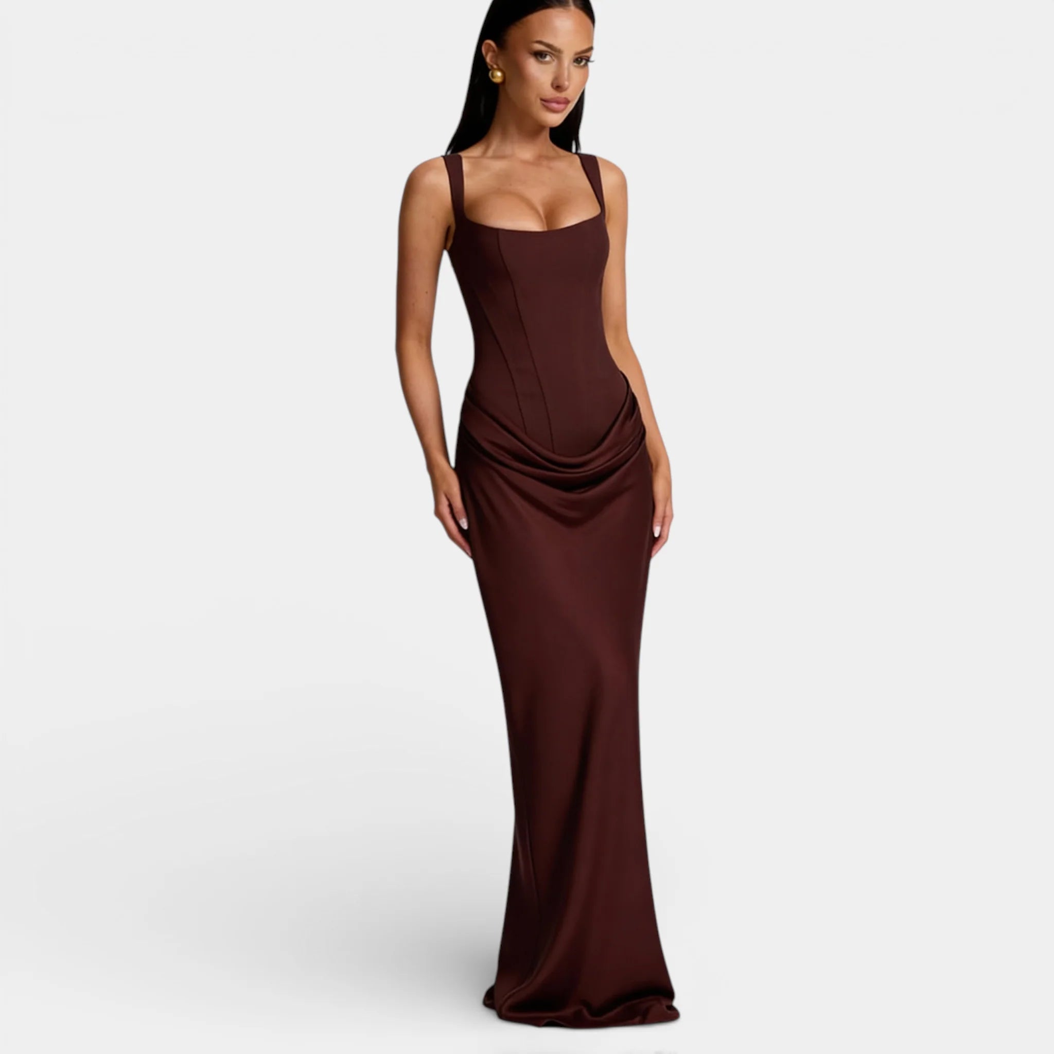 Anita Damen Abendkleid | Plissiert, Off-Shoulder- S-L