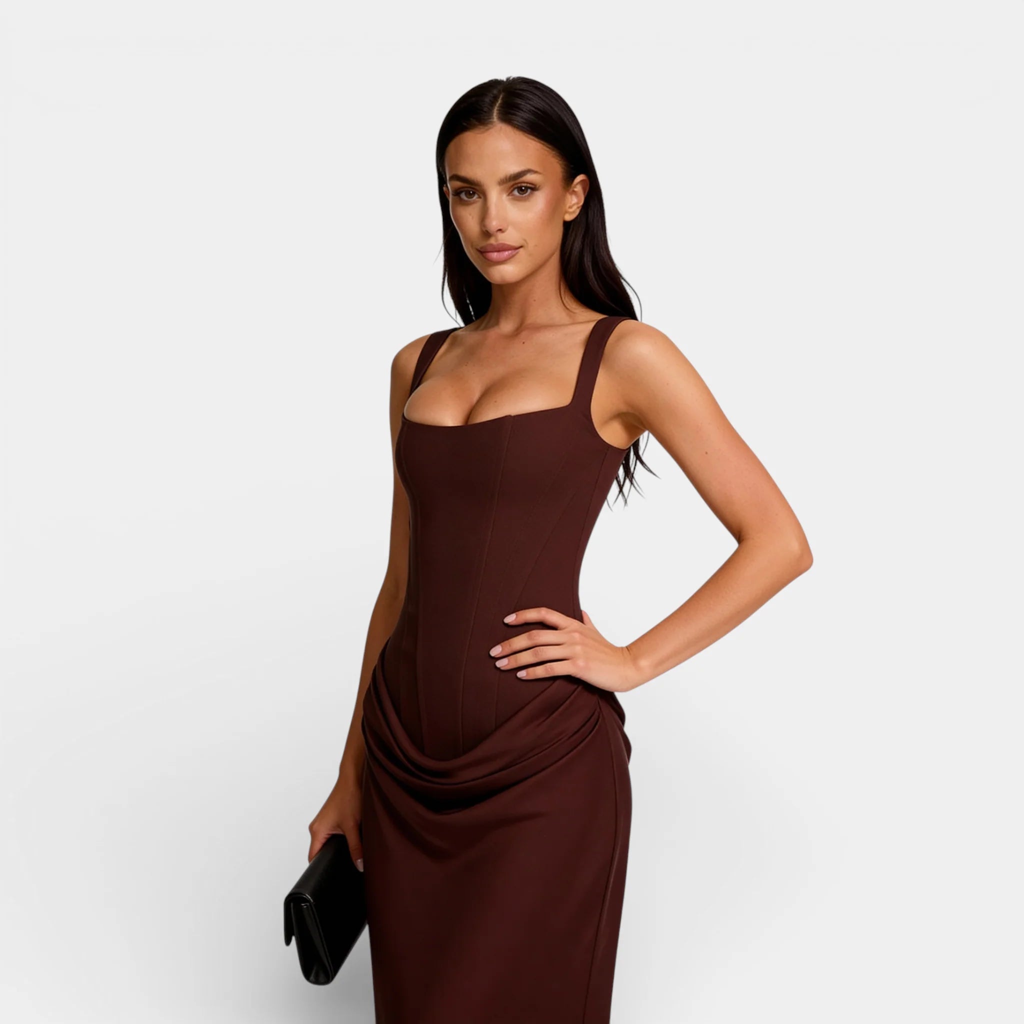 Anita Damen Abendkleid | Plissiert, Off-Shoulder- S-L