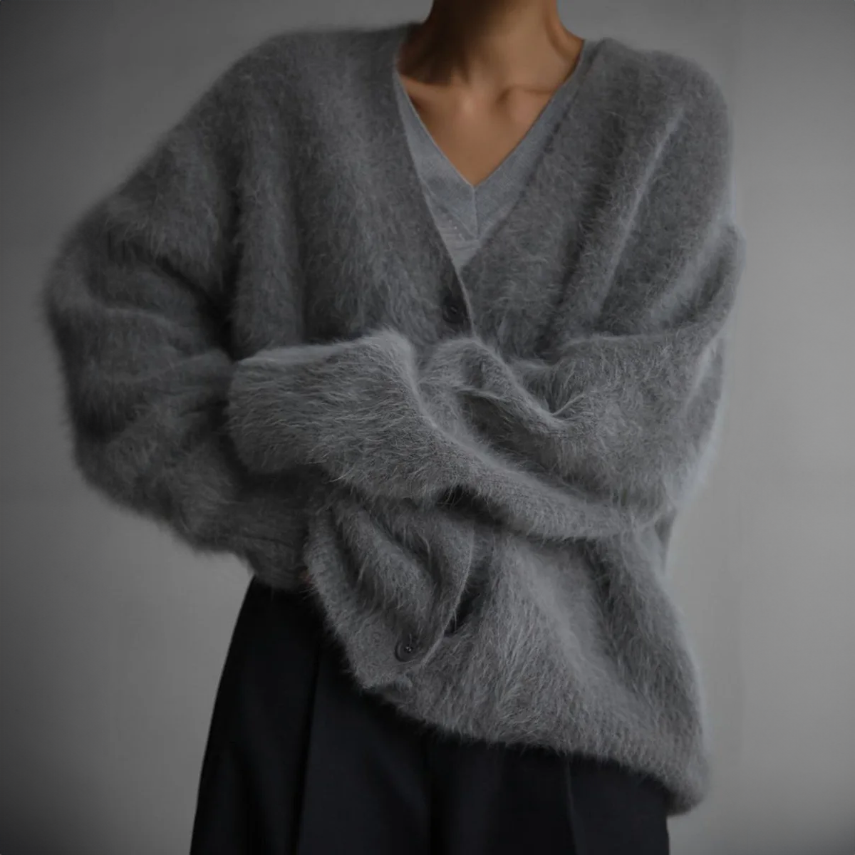 Ari Damen Jacke | Hochwertige Kaschmirwolle, Fein Gestrickt- S-XL