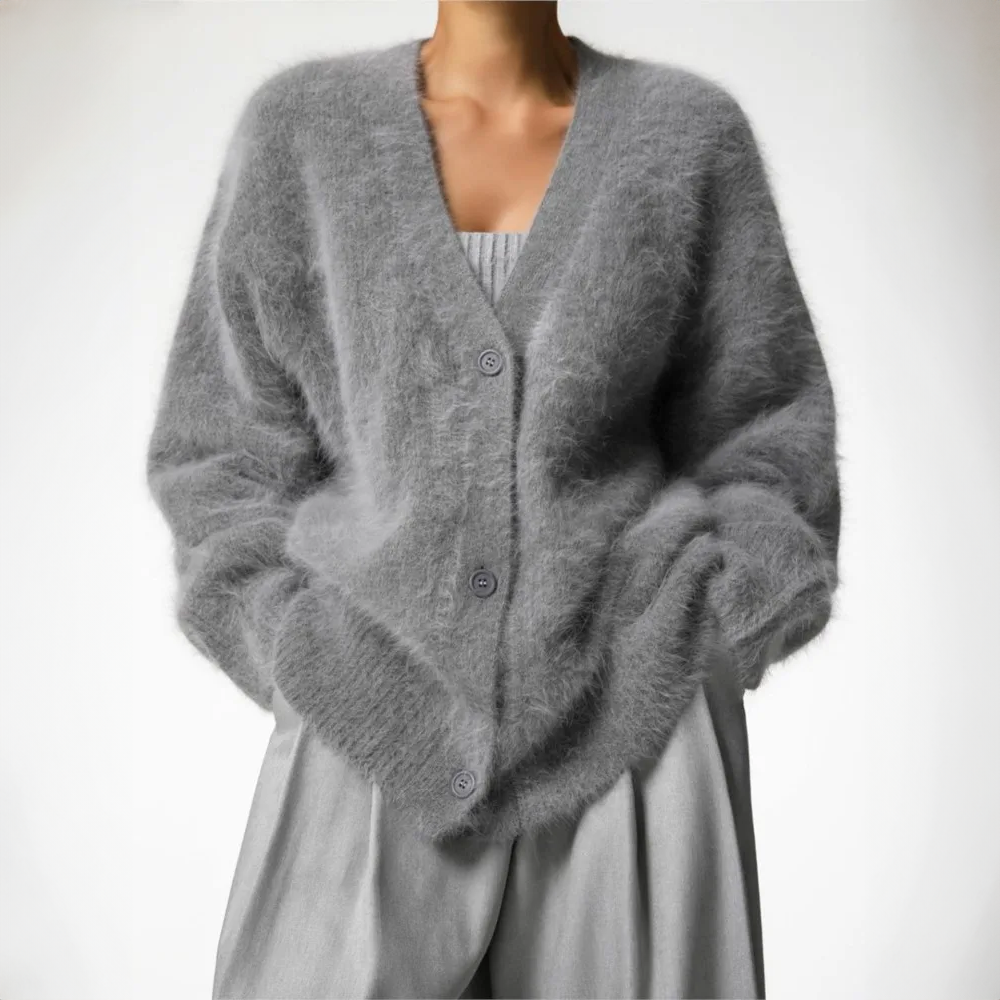 Ari Damen Jacke | Hochwertige Kaschmirwolle, Fein Gestrickt- S-XL