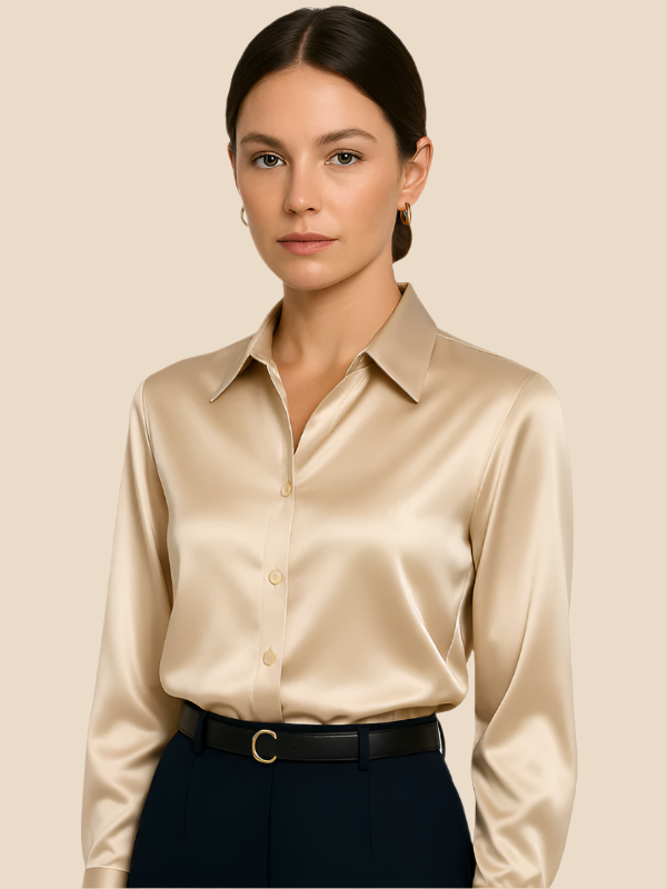 Ava Damen Bluse | Eleganter Schnitt, Langarm aus Hochwertigem Stoff