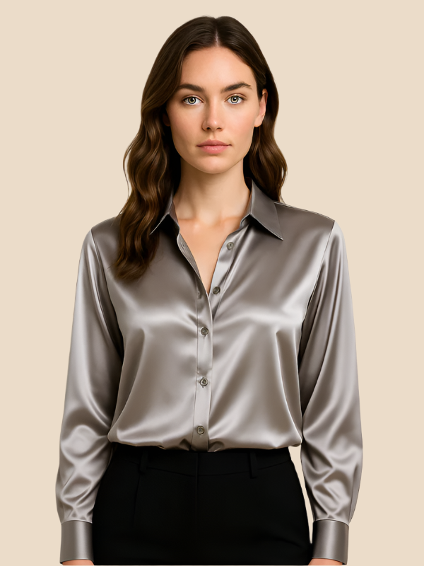 Ava Damen Bluse | Eleganter Schnitt, Langarm aus Hochwertigem Stoff