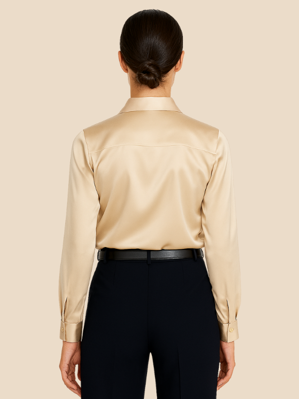 Ava Damen Bluse | Eleganter Schnitt, Langarm aus Hochwertigem Stoff