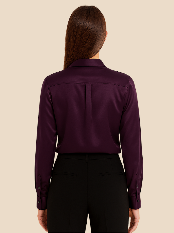 Ava Damen Bluse | Eleganter Schnitt, Langarm aus Hochwertigem Stoff