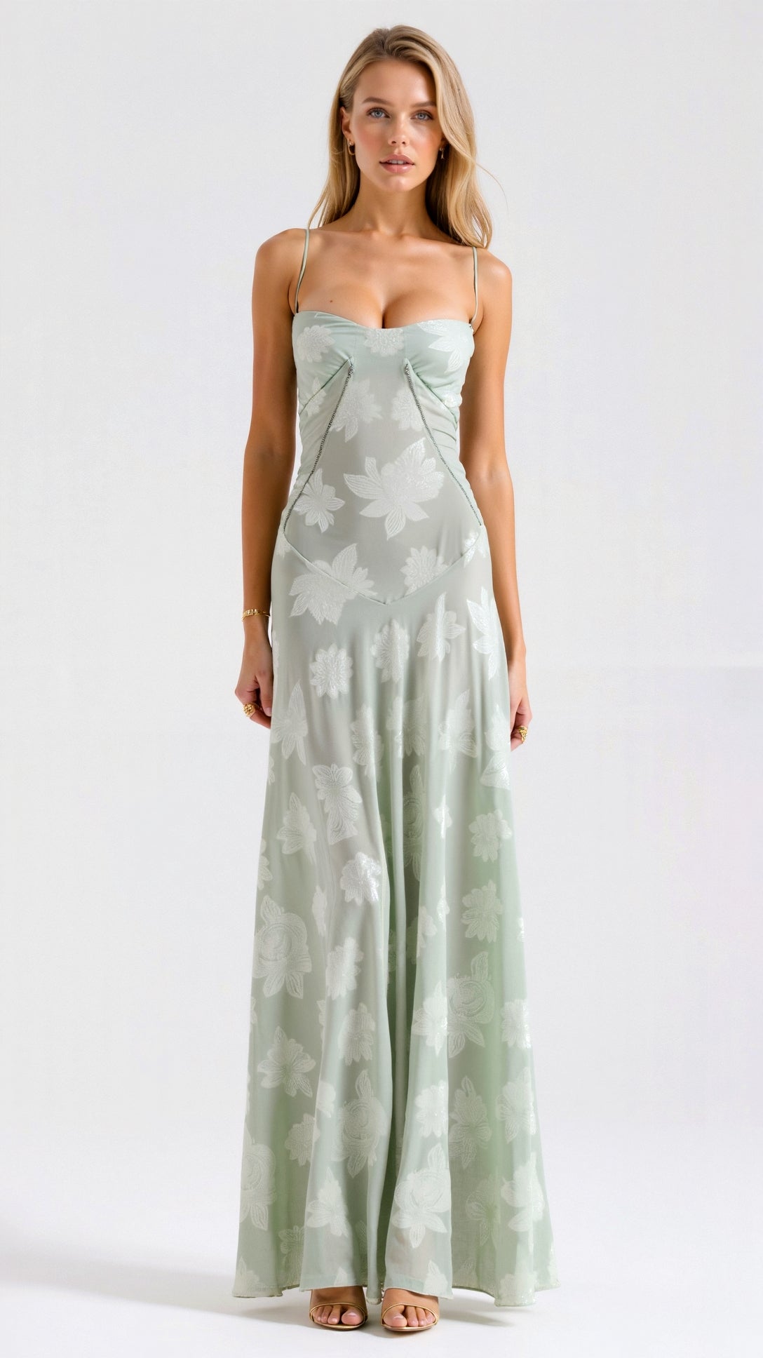 Ava Damen Langes Abendkleid | Rückenfreies Design, Elegant für Hochzeiten- S-XL