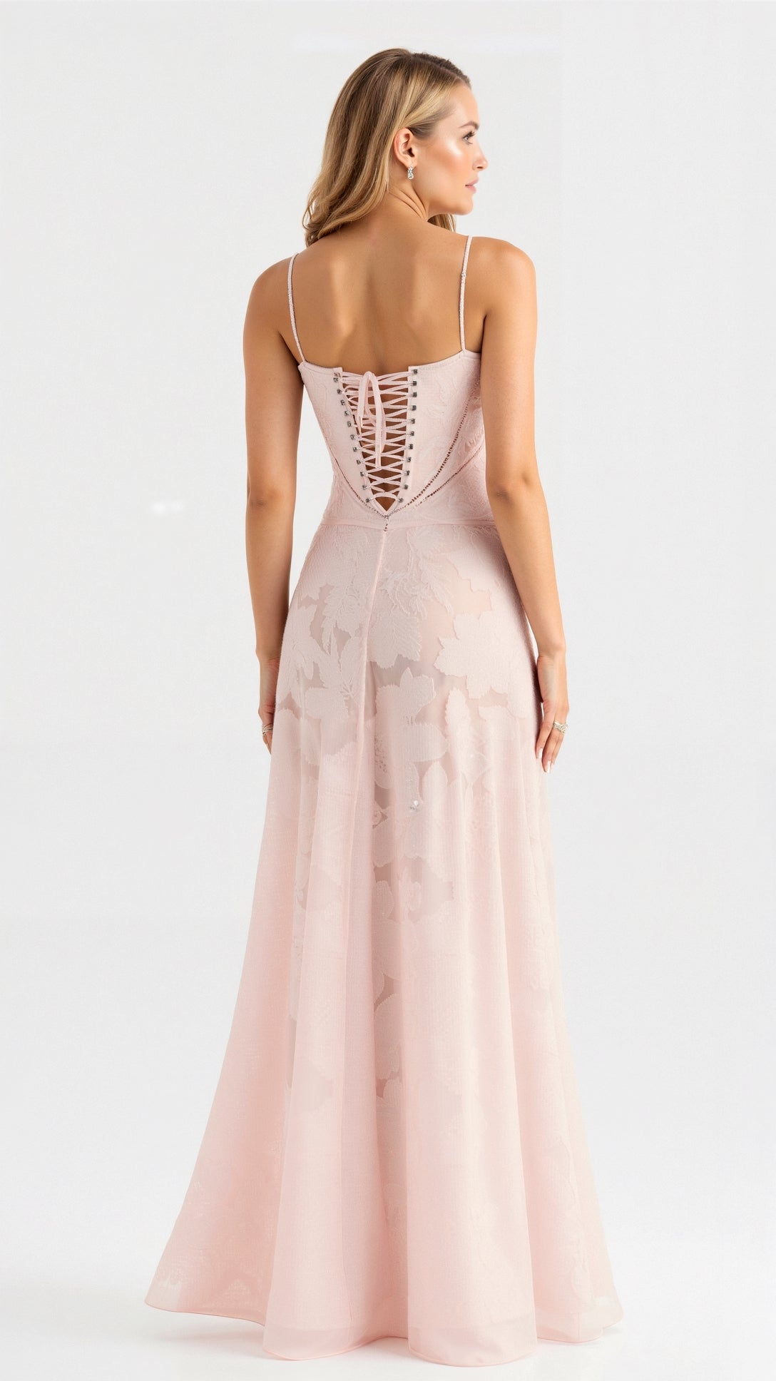 Ava Damen Langes Abendkleid | Rückenfreies Design, Elegant für Hochzeiten- S-XL