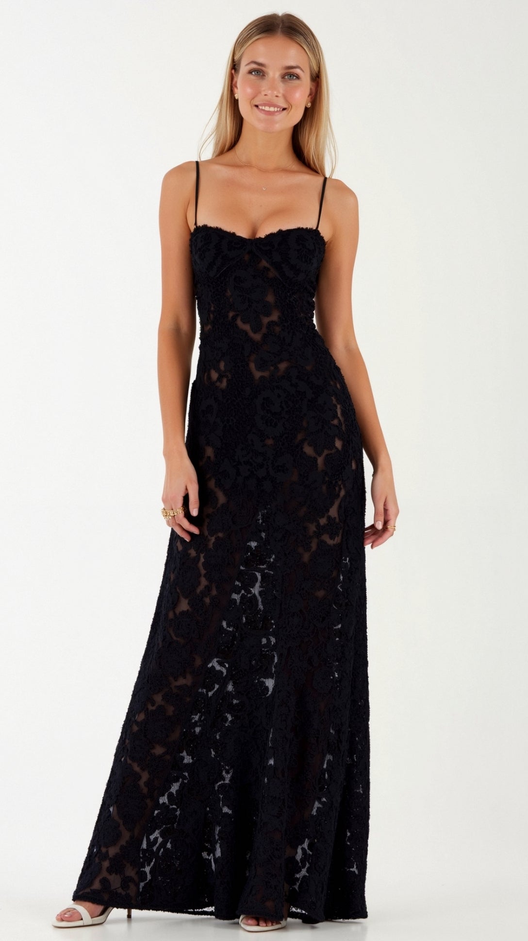 Ava Damen Langes Abendkleid | Rückenfreies Design, Elegant für Hochzeiten- S-XL