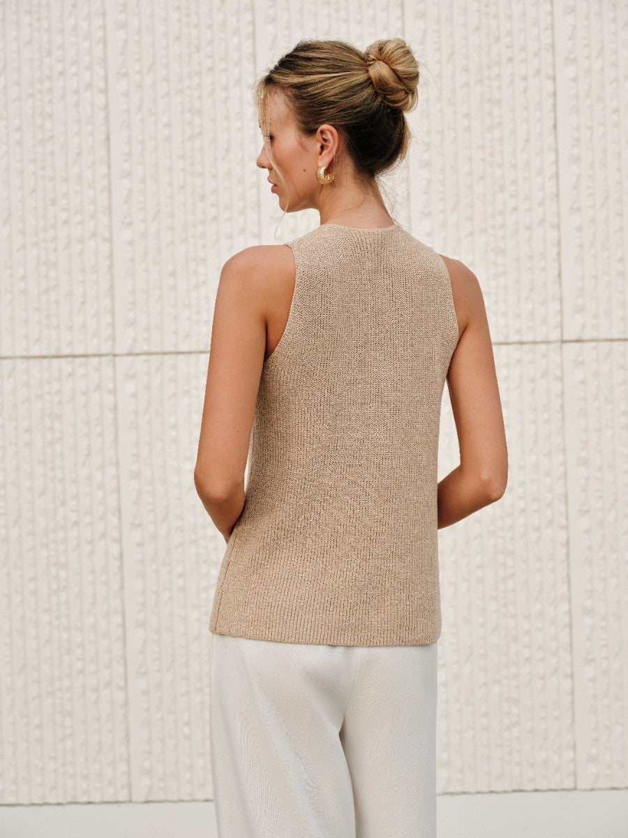 Ava Damen Oberteil | Überkreuzter Halter-Kragen, Leicht und Elegant- S/M/L