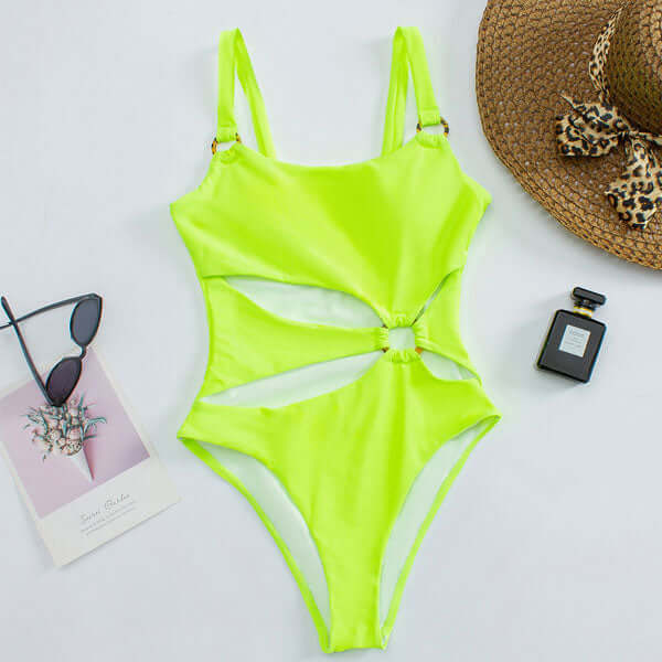 Bali Damen Badeanzug | Cut-Out mit Ringelementen, Komfortabel und Modisch- S-XL