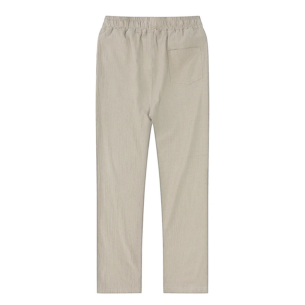 Werner Marineblau Leichte Leinenhose Herren | Atmungsaktiv Lässige Freizeithose Sommer | Lockere Passform – S-3XL