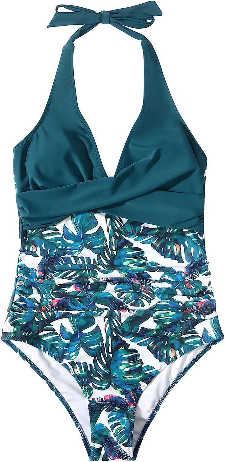 Bella Damen Badeanzug | Einteilig mit Halterträger und - S-2XL