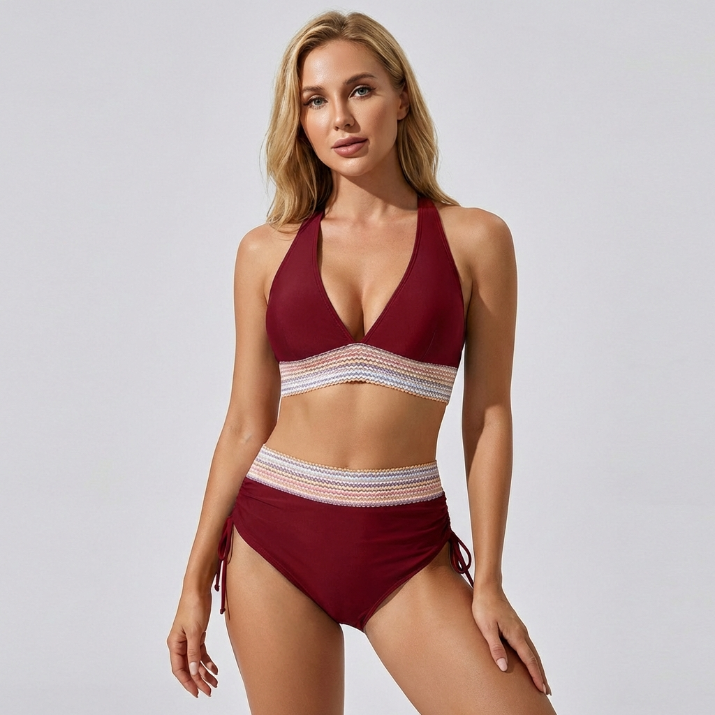 Bella Damen Bikini Set | Halterneck, Hochbundhose, Stilvoll und Bequem