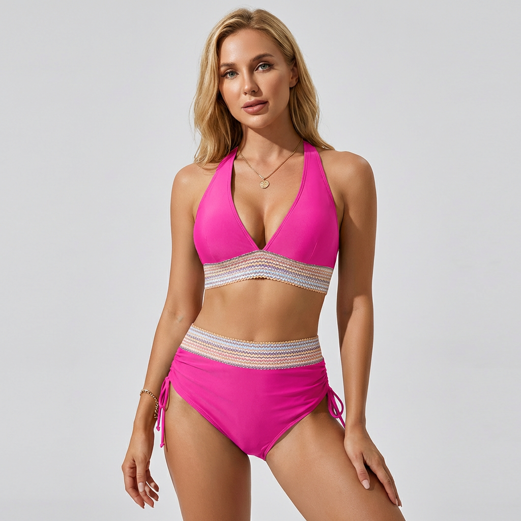 Bella Damen Bikini Set | Halterneck, Hochbundhose, Stilvoll und Bequem