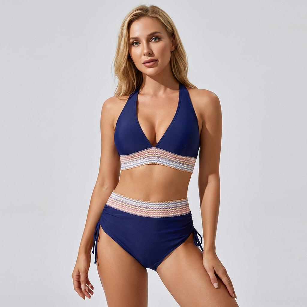 Bella Damen Bikini Set | Halterneck, Hochbundhose, Stilvoll und Bequem