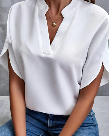 Bella Damen Bluse | Lockere Passform, Kurzarm, Baumwolle- S-2XL