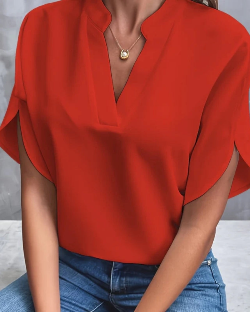 Bella Damen Bluse | Lockere Passform, Kurzarm, Baumwolle- S-2XL