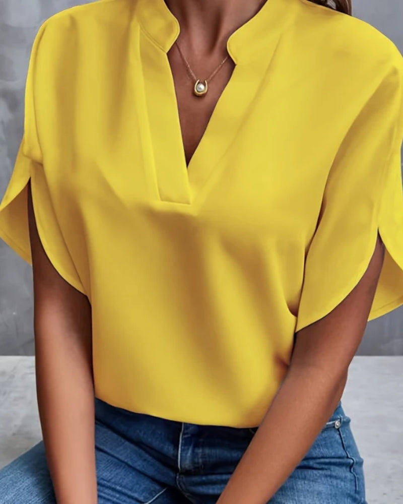 Bella Damen Bluse | Lockere Passform, Kurzarm, Baumwolle- S-2XL