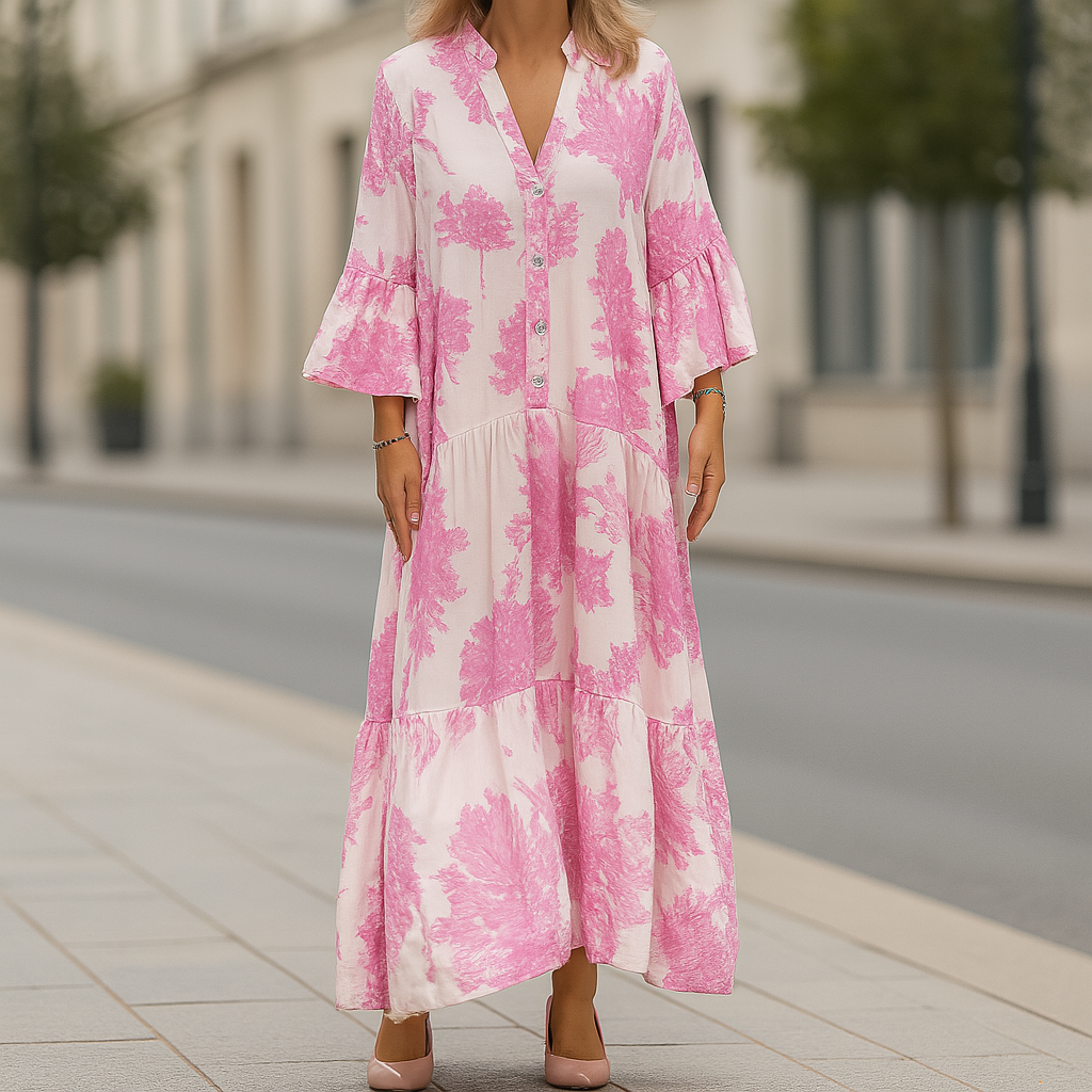 Bella Damen Festliches Blumenkleid | Baumwolle und Polyester, Elegantes Design