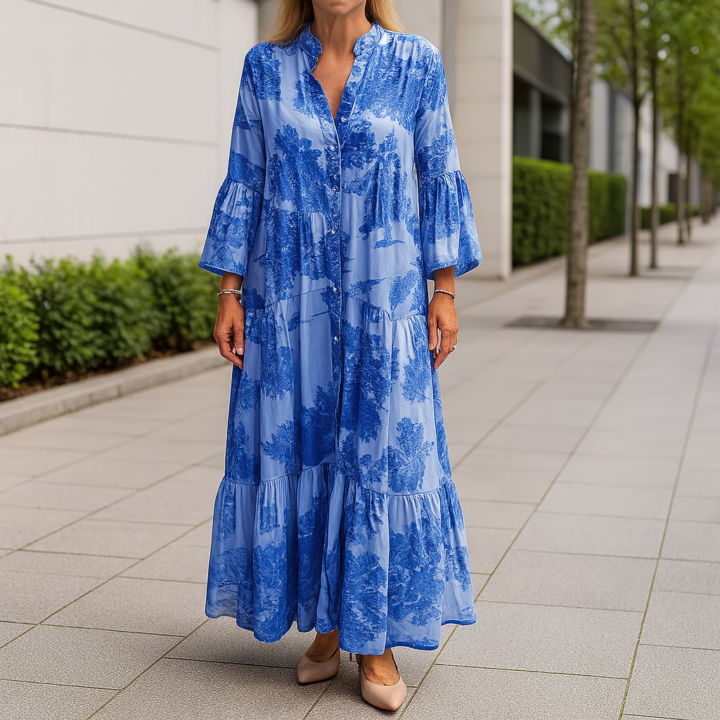 Bella Damen Festliches Blumenkleid | Baumwolle und Polyester, Elegantes Design