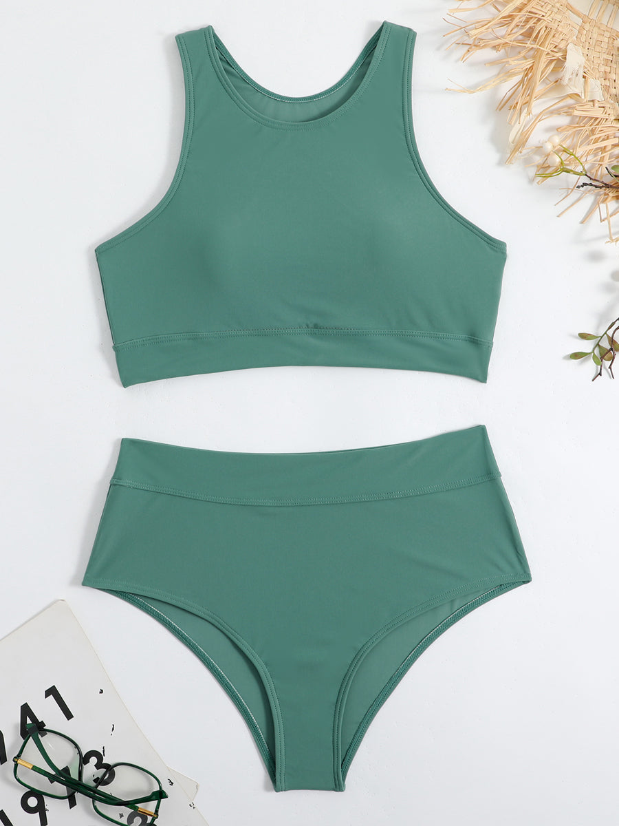 Bina Damen Bikini Set | Geschlossenes Oberteil, Hoher Beinausschnitt- XS-XL