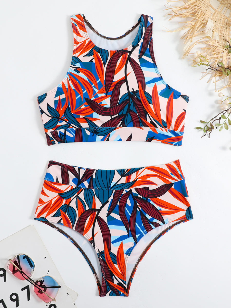 Bina Damen Bikini Set | Geschlossenes Oberteil, Hoher Beinausschnitt- XS-XL