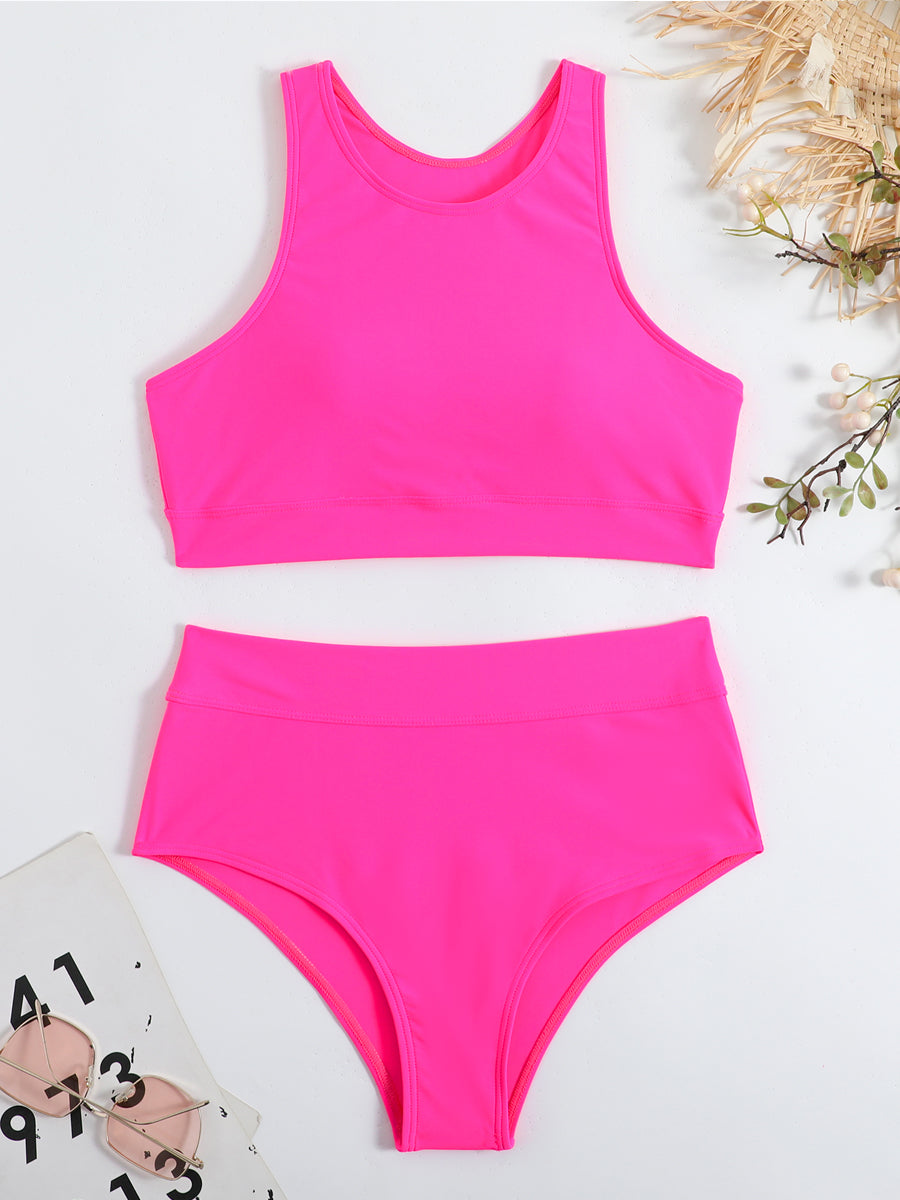 Bina Damen Bikini Set | Geschlossenes Oberteil, Hoher Beinausschnitt- XS-XL