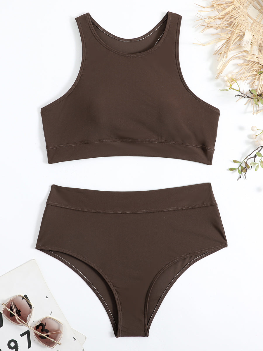 Bina Damen Bikini Set | Geschlossenes Oberteil, Hoher Beinausschnitt- XS-XL