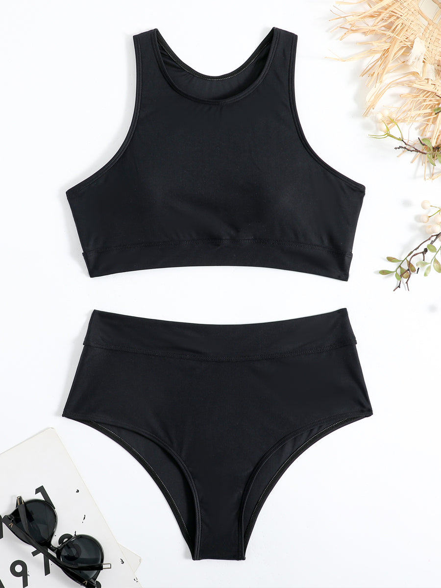 Bina Damen Bikini Set | Geschlossenes Oberteil, Hoher Beinausschnitt- XS-XL