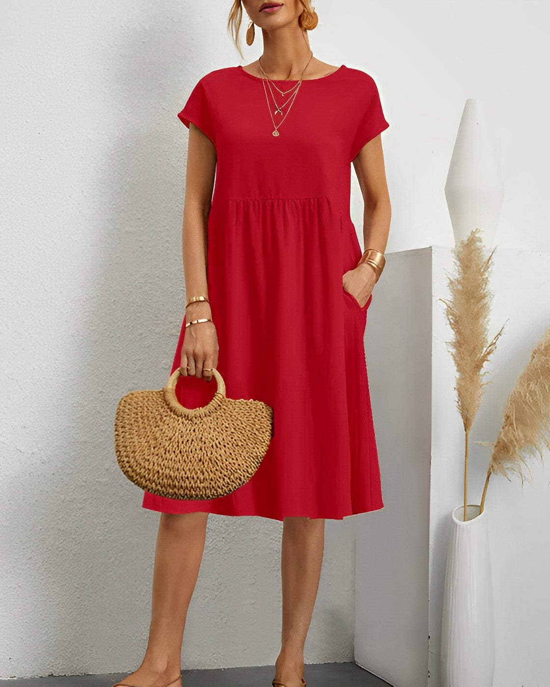 Celia Damen Kleid | Bequemer Soft-Touch-Stoff, Elegantes Design- S-2XL