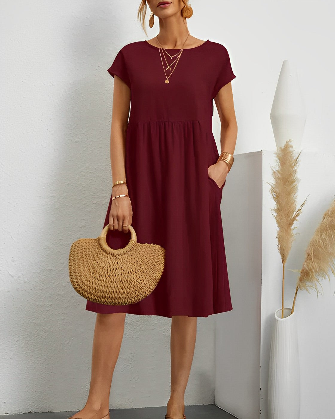 Celia Damen Kleid | Bequemer Soft-Touch-Stoff, Elegantes Design- S-2XL