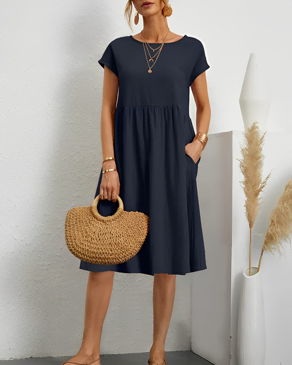 Celia Damen Kleid | Bequemer Soft-Touch-Stoff, Elegantes Design- S-2XL