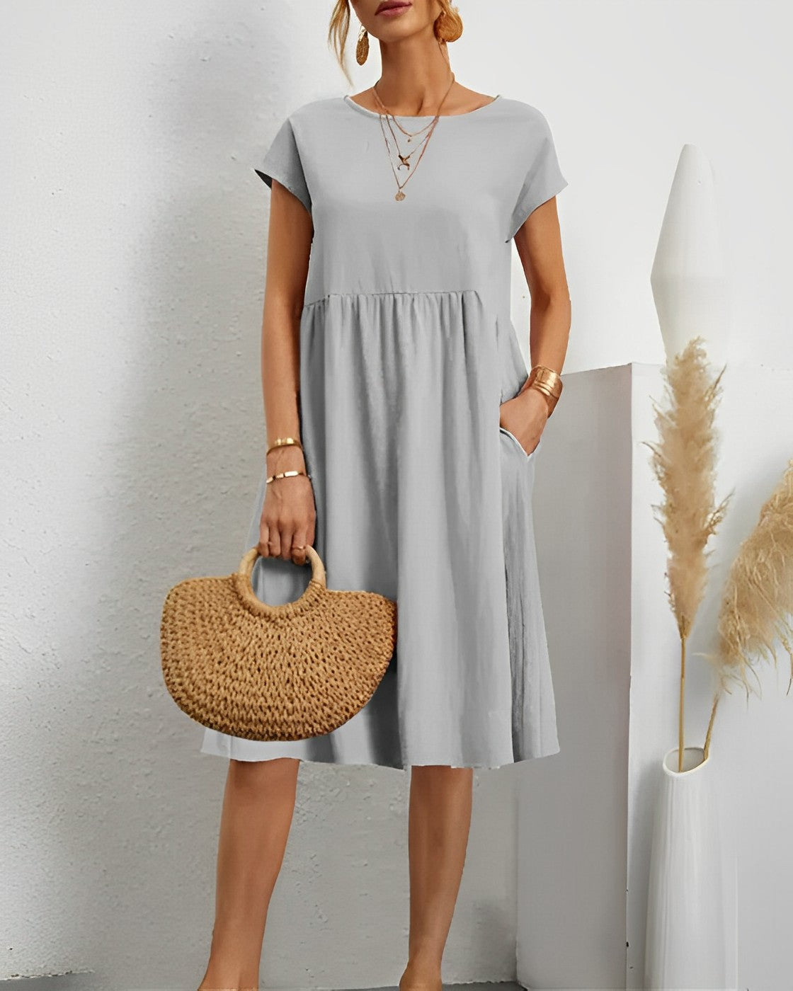 Celia Damen Kleid | Bequemer Soft-Touch-Stoff, Elegantes Design- S-2XL