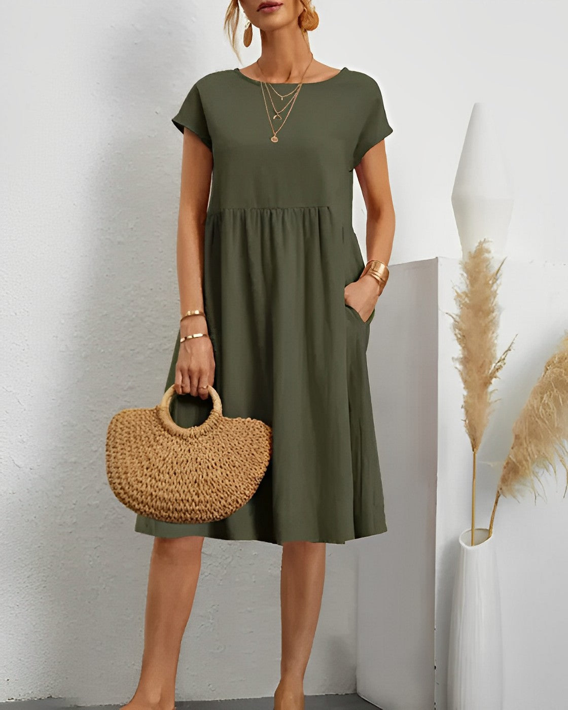 Celia Damen Kleid | Bequemer Soft-Touch-Stoff, Elegantes Design- S-2XL