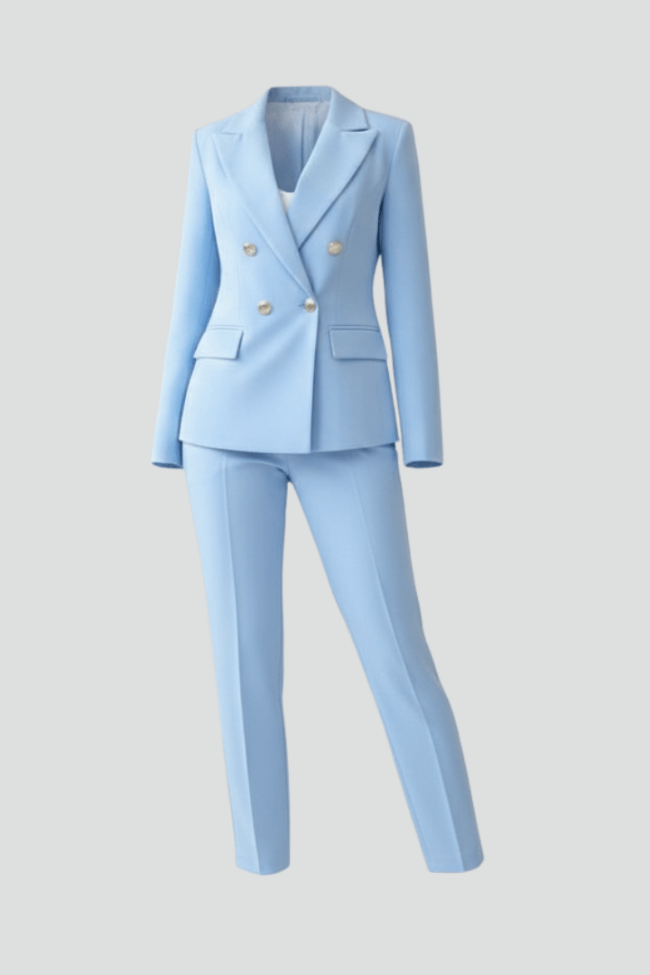 Dalia Damen Hosenanzug | Klassischer Blazer und Gerade Hose, Polyester-Viskose-Mix - S-2XL
