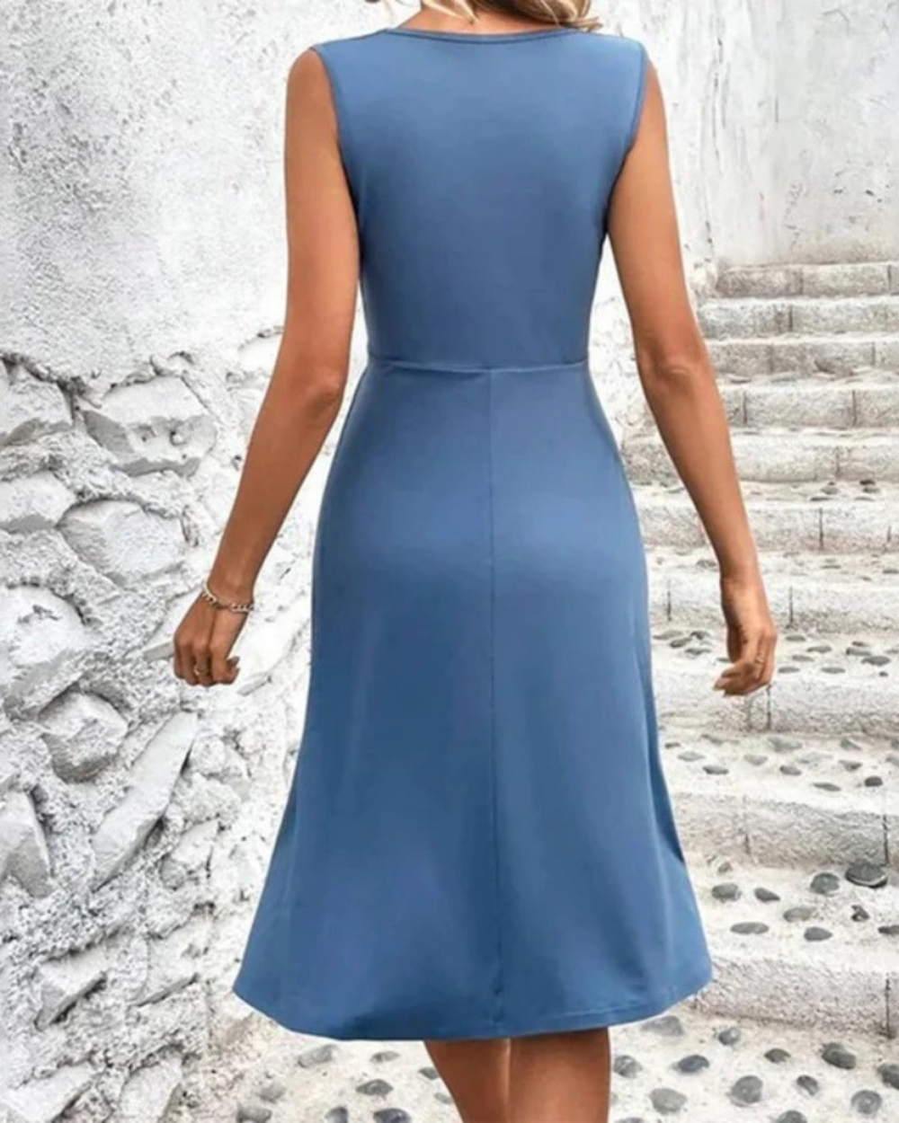 Dalia Damen Midi Kleid | V-Ausschnitt, Sommerlich