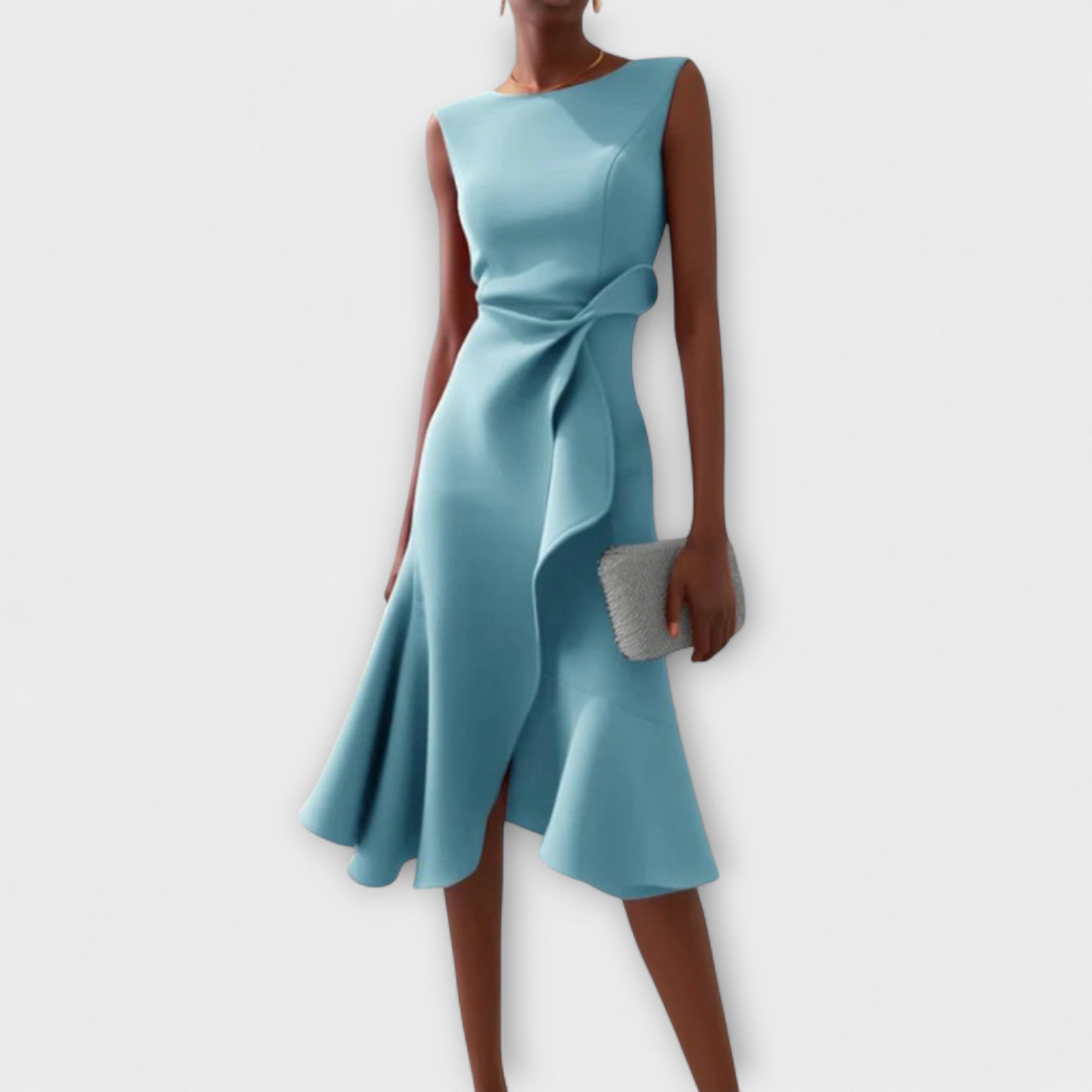 Dara Damen Midi Kleid | Drapiertes Design- S-2XL