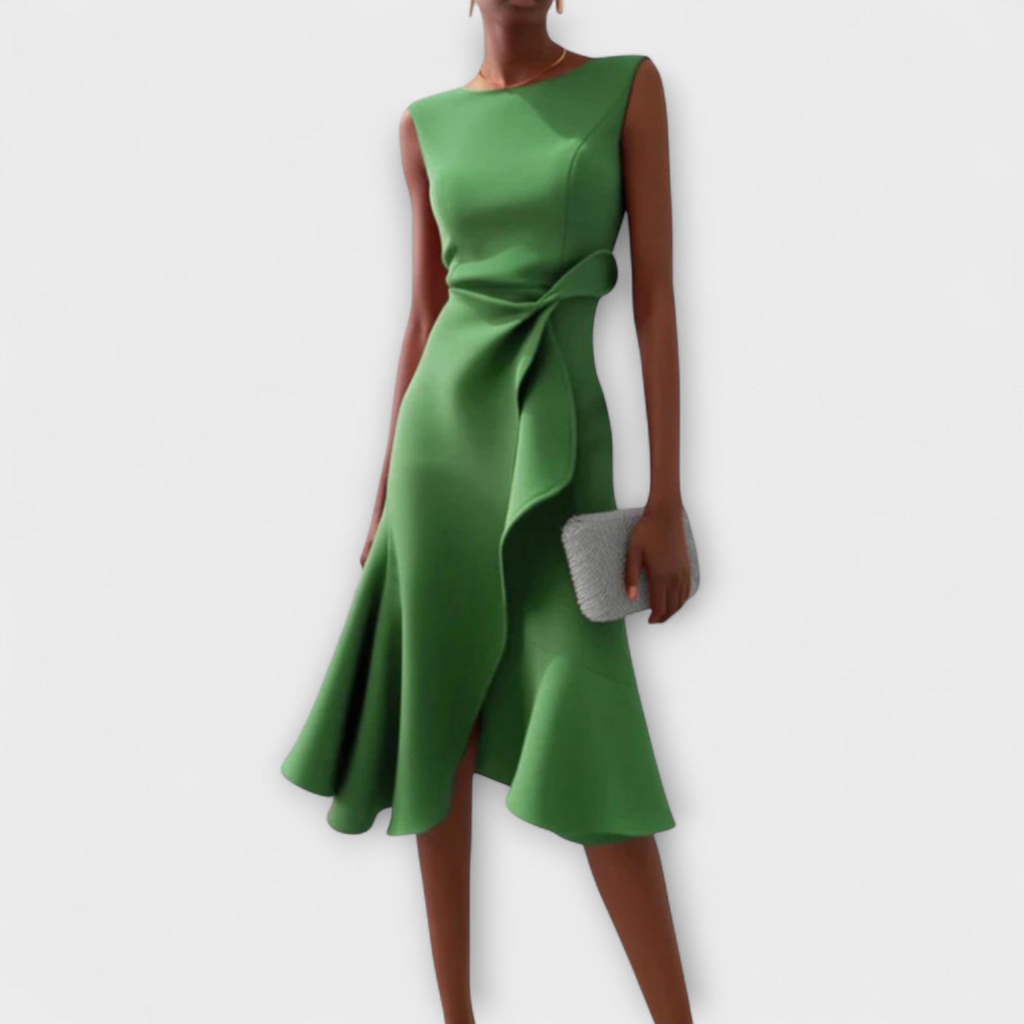 Dara Damen Midi Kleid | Drapiertes Design- S-2XL