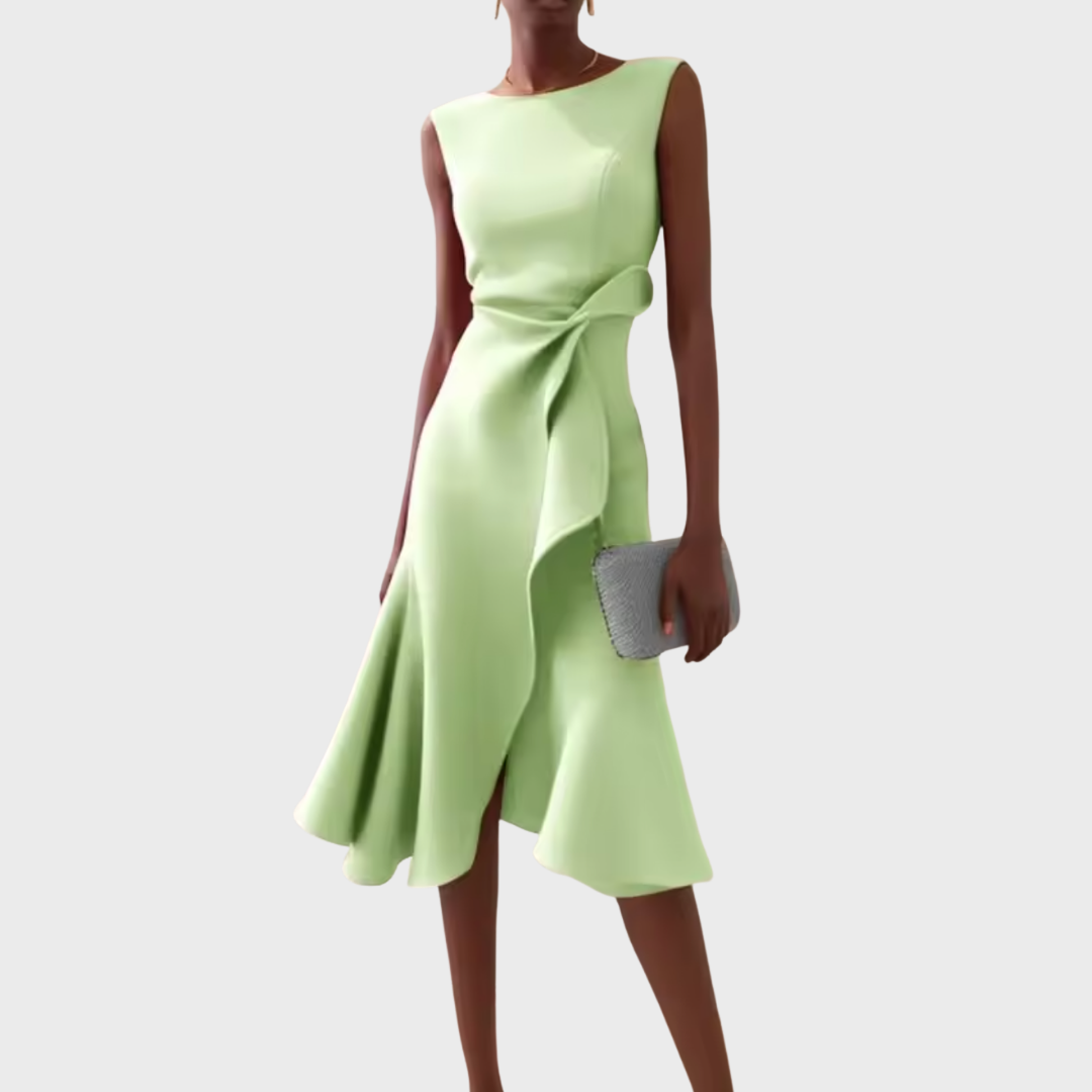 Dara Damen Midi Kleid | Drapiertes Design- S-2XL