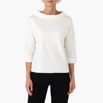 Daria Oberteile für Damen | Hoher Kragen, Dreiviertelärmel- S-3XL